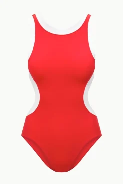 STAUD DOLCE ONE PIECE RED WHITE><noscript><img width=