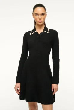 STAUD DUJOUR DRESS BLACK IVORY><noscript><img width=