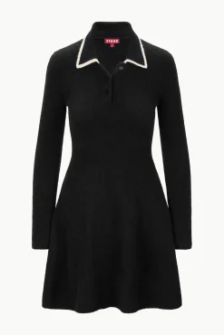 STAUD DUJOUR DRESS BLACK IVORY><noscript><img width=