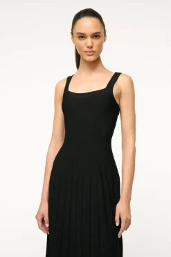 STAUD ELLISON DRESS BLACK IVORY><noscript><img width=