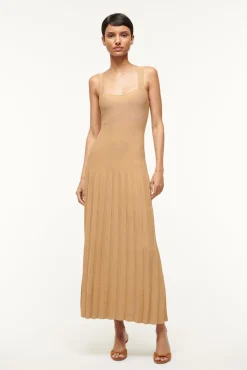STAUD ELLISON DRESS> Knit Dresses|Midi Dresses
