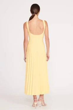 STAUD ELLISON DRESS LEMON DROP><noscript><img width=