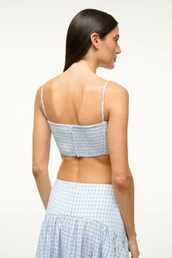STAUD FEDERICO TANK SKY GINGHAM><noscript><img width=