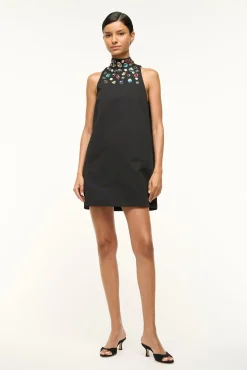 STAUD FINN DRESS BLACK CELESTIAL> The Evening Edit|Mini Dresses