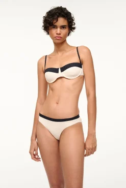 STAUD GEMMA BIKINI BOTTOM IVORY BLACK><noscript><img width=