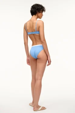 STAUD GEMMA BIKINI BOTTOM AZURE WHITE> Swim
