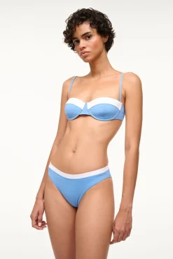 STAUD GEMMA BIKINI BOTTOM AZURE WHITE><noscript><img width=