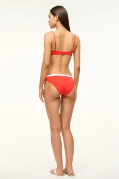 STAUD GEMMA BIKINI BOTTOM RED WHITE><noscript><img width=