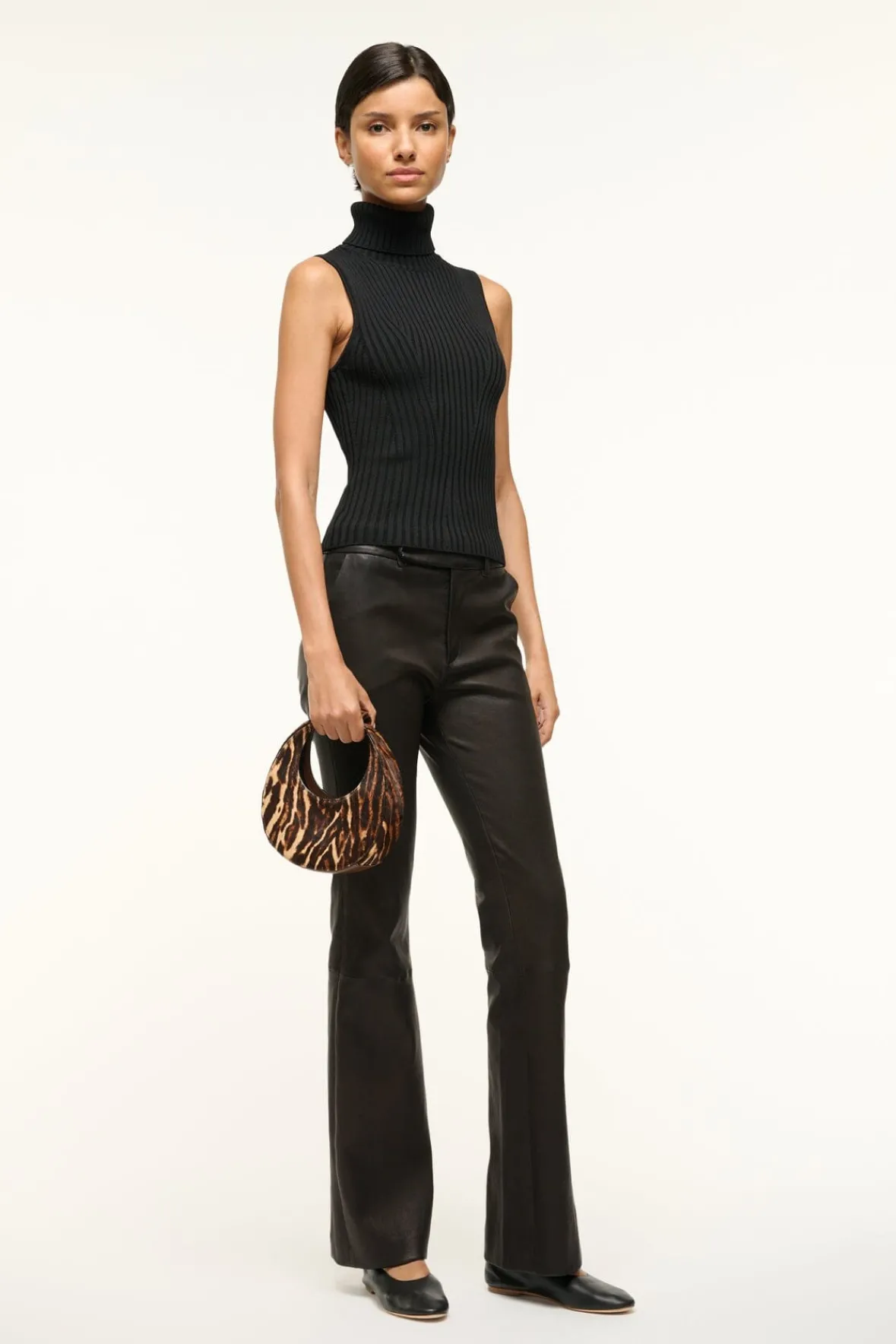 STAUD GOODNIGHT MOON LADY LEOPARD CACAO> Clutches & Handhelds