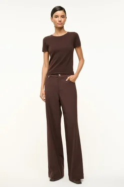 STAUD GRAYSON PANT DARK CHOCOLATE> Pants & Shorts