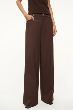 STAUD GRAYSON PANT DARK CHOCOLATE> Pants & Shorts