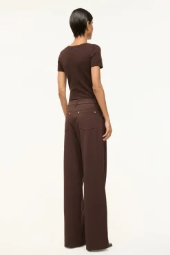 STAUD GRAYSON PANT DARK CHOCOLATE><noscript><img width=