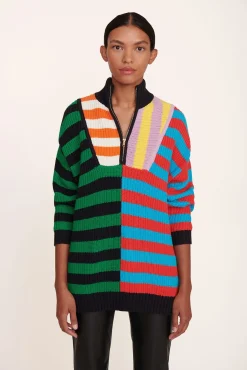 STAUD HAMPTON SWEATER CABANA STRIPE MULTI> Sweaters