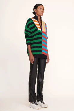 STAUD HAMPTON SWEATER CABANA STRIPE MULTI><noscript><img width=