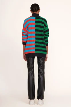 STAUD HAMPTON SWEATER CABANA STRIPE MULTI><noscript><img width=