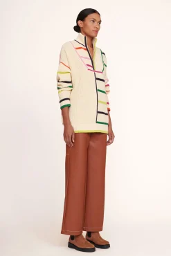 STAUD HAMPTON SWEATER CREME RAINBOW MULTI><noscript><img width=