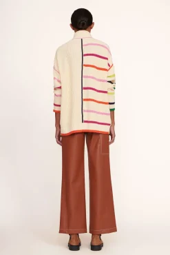 STAUD HAMPTON SWEATER CREME RAINBOW MULTI><noscript><img width=