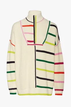 STAUD HAMPTON SWEATER CREME RAINBOW MULTI><noscript><img width=