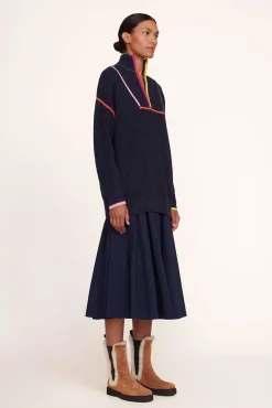 STAUD HAMPTON SWEATER NAVY MULTI> Sweaters