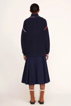STAUD HAMPTON SWEATER NAVY MULTI><noscript><img width=