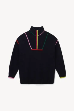 STAUD HAMPTON SWEATER NAVY MULTI><noscript><img width=