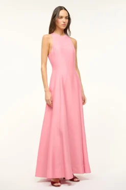 STAUD HEIKE DRESS DAMASK PINK><noscript><img width=