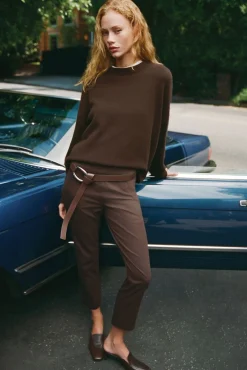 STAUD HUNTER PANT DARK CHOCOLATE><noscript><img width=