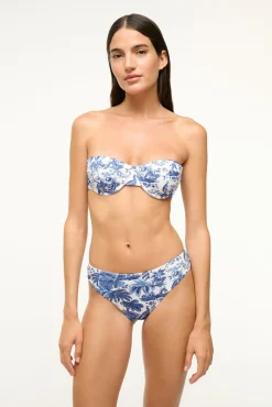 STAUD JO BALCONETTE BIKINI TOP BLUE TOILE><noscript><img width=