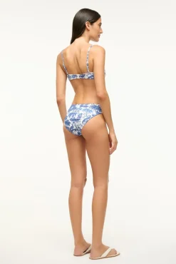 STAUD JO BALCONETTE BIKINI TOP BLUE TOILE><noscript><img width=