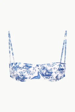 STAUD JO BALCONETTE BIKINI TOP BLUE TOILE><noscript><img width=