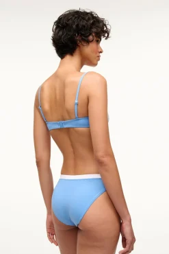 STAUD JO BALCONETTE BIKINI TOP AZURE WHITE><noscript><img width=