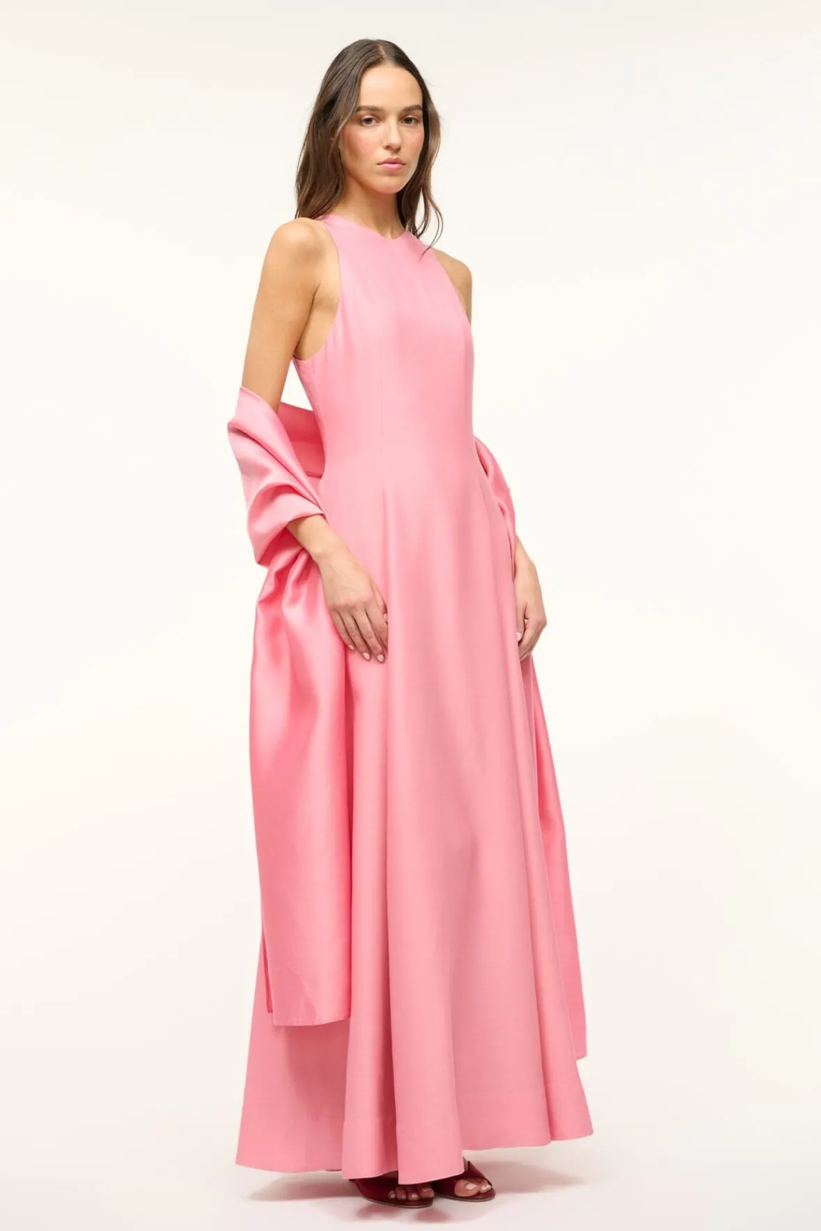 STAUD JONI SHAWL DAMASK PINK> The Evening Edit