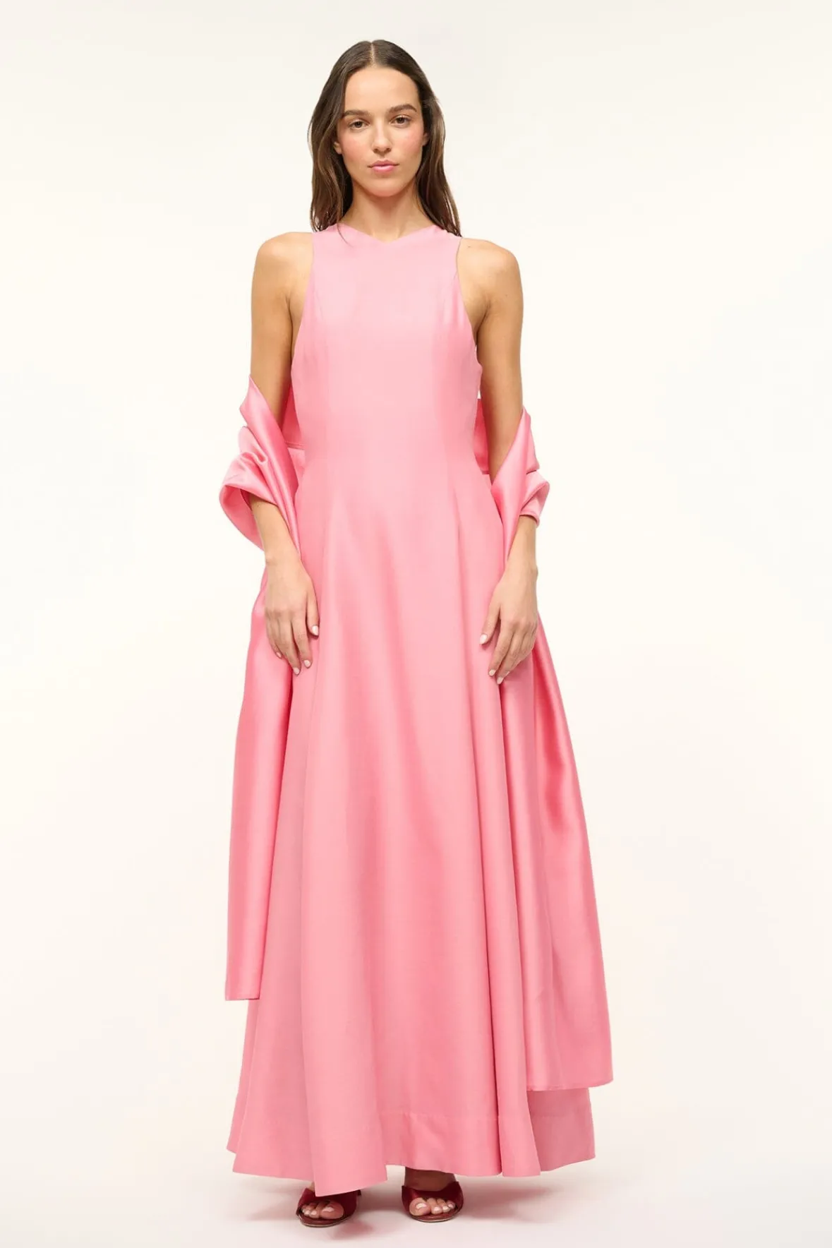 STAUD JONI SHAWL DAMASK PINK> The Evening Edit