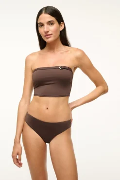 STAUD JUNO BIKINI TOP DARK CHOCOLATE> Swim|Bikinis
