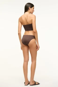 STAUD JUNO BIKINI TOP DARK CHOCOLATE><noscript><img width=