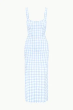 STAUD KATIE DRESS SKY GINGHAM><noscript><img width=