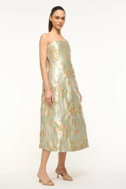 STAUD KENNEDY DRESS METALLIC BLOOM><noscript><img width=