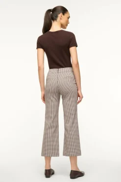 STAUD KNACK PANT DARK CHOCOLATE MICRO CHECK><noscript><img width=