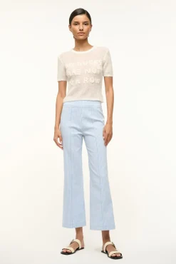 STAUD KNACK PANT SKY MICRO CHECK> Pants & Shorts