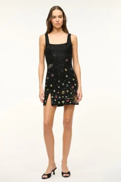 STAUD LE SABLE DRESS BLACK CELESTIAL> The Evening Edit|Mini Dresses