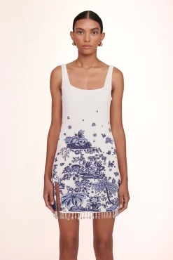 STAUD LE SABLE DRESS BLUE TOILE> Mini Dresses|Dresses