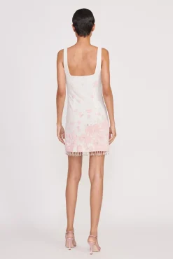 STAUD LE SABLE DRESS IVORY CHERRY BLOSSOM TOILE><noscript><img width=