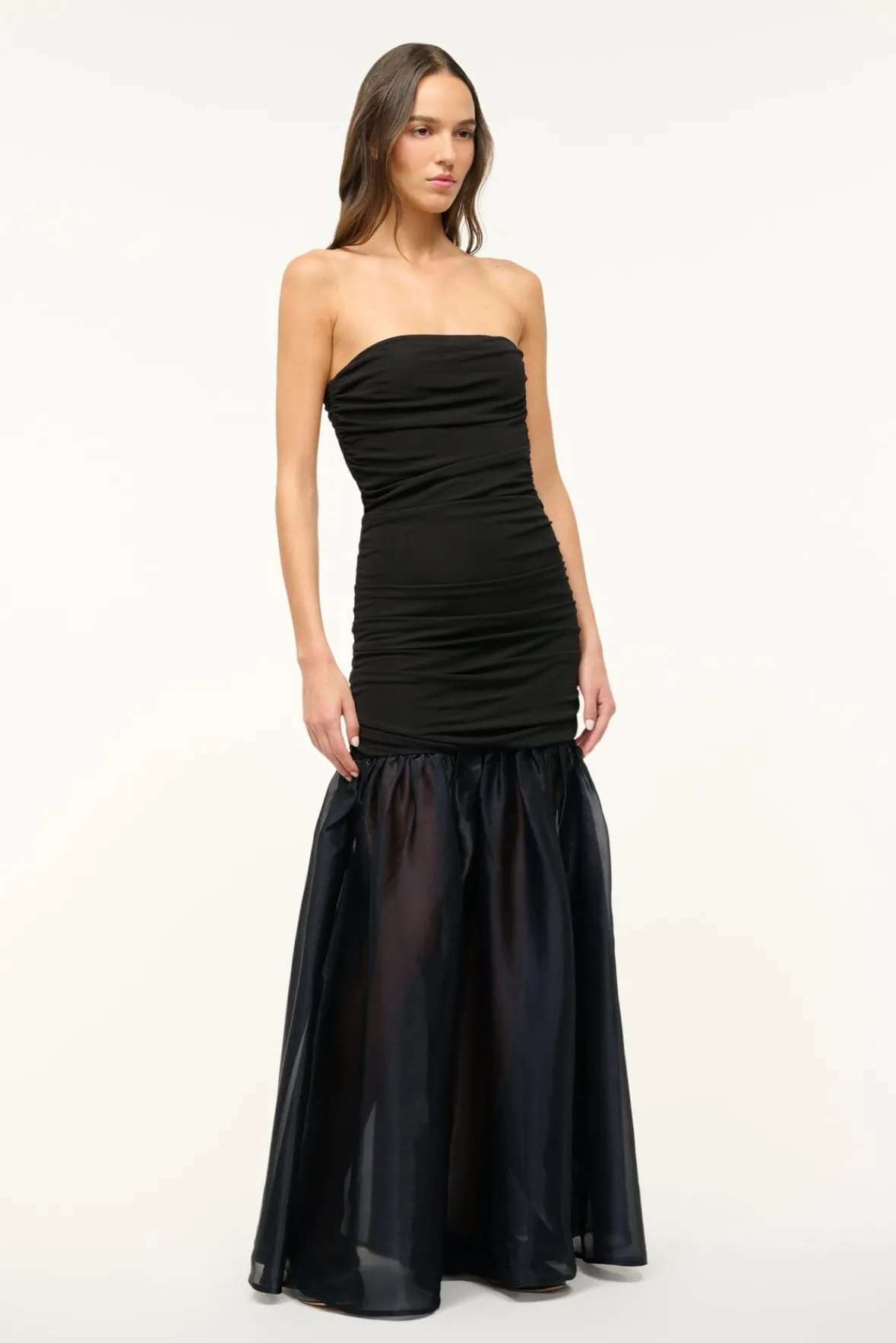 STAUD LIYA DRESS BLACK NAVY> The Evening Edit