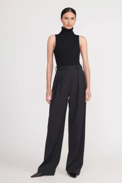 STAUD LUISA PANT BLACK SUITING> Pants & Shorts
