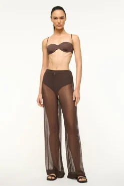 STAUD LUKE PANT DARK CHOCOLATE> Pants & Shorts|The Evening Edit
