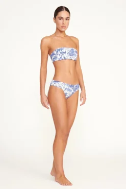 STAUD MALA BIKINI TOP BLUE TOILE> Swim|Bikinis