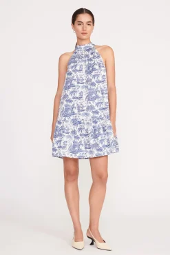 STAUD MARLOWE DRESS BLUE TOILE> Mini Dresses|Dresses