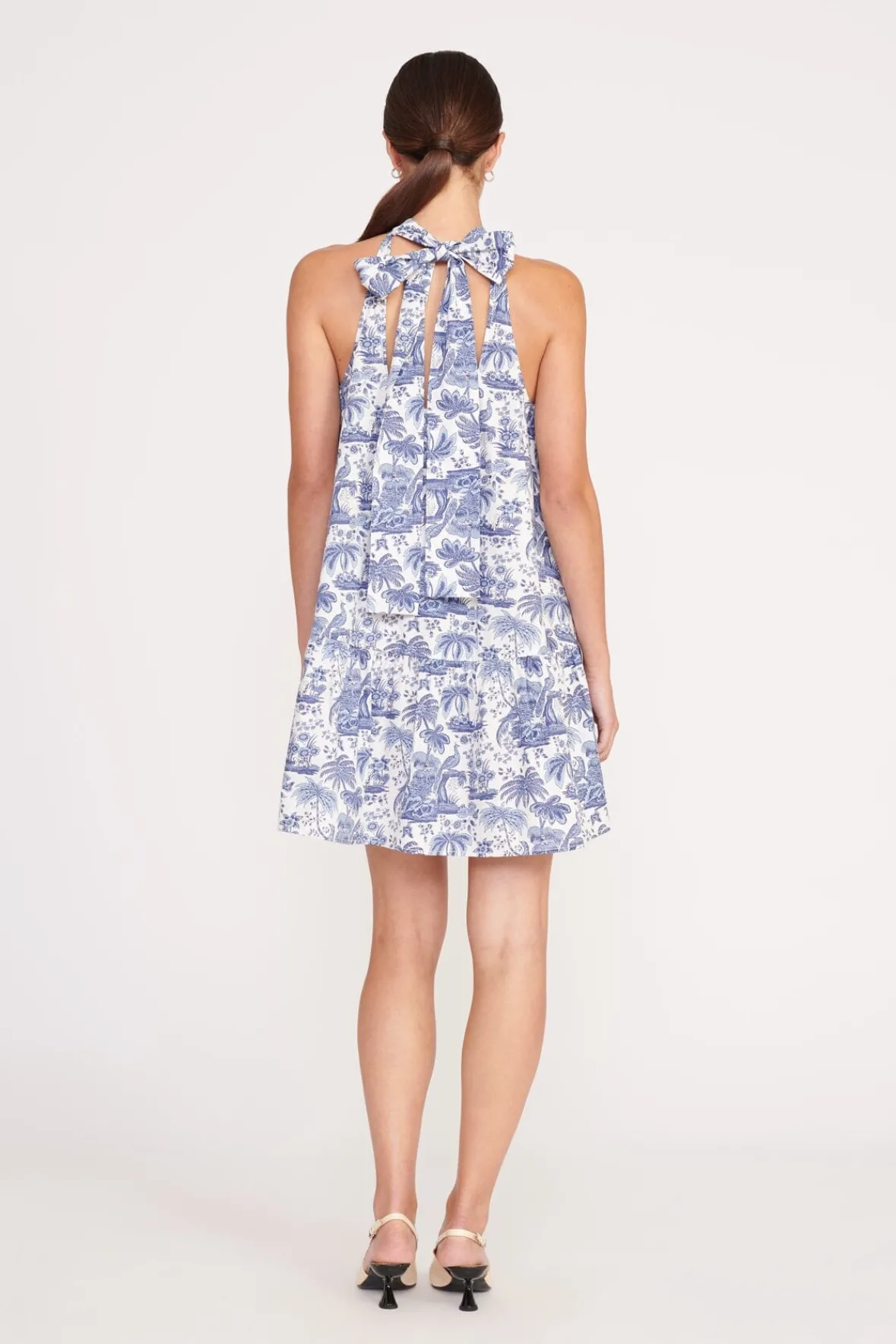 STAUD MARLOWE DRESS BLUE TOILE> Mini Dresses|Dresses