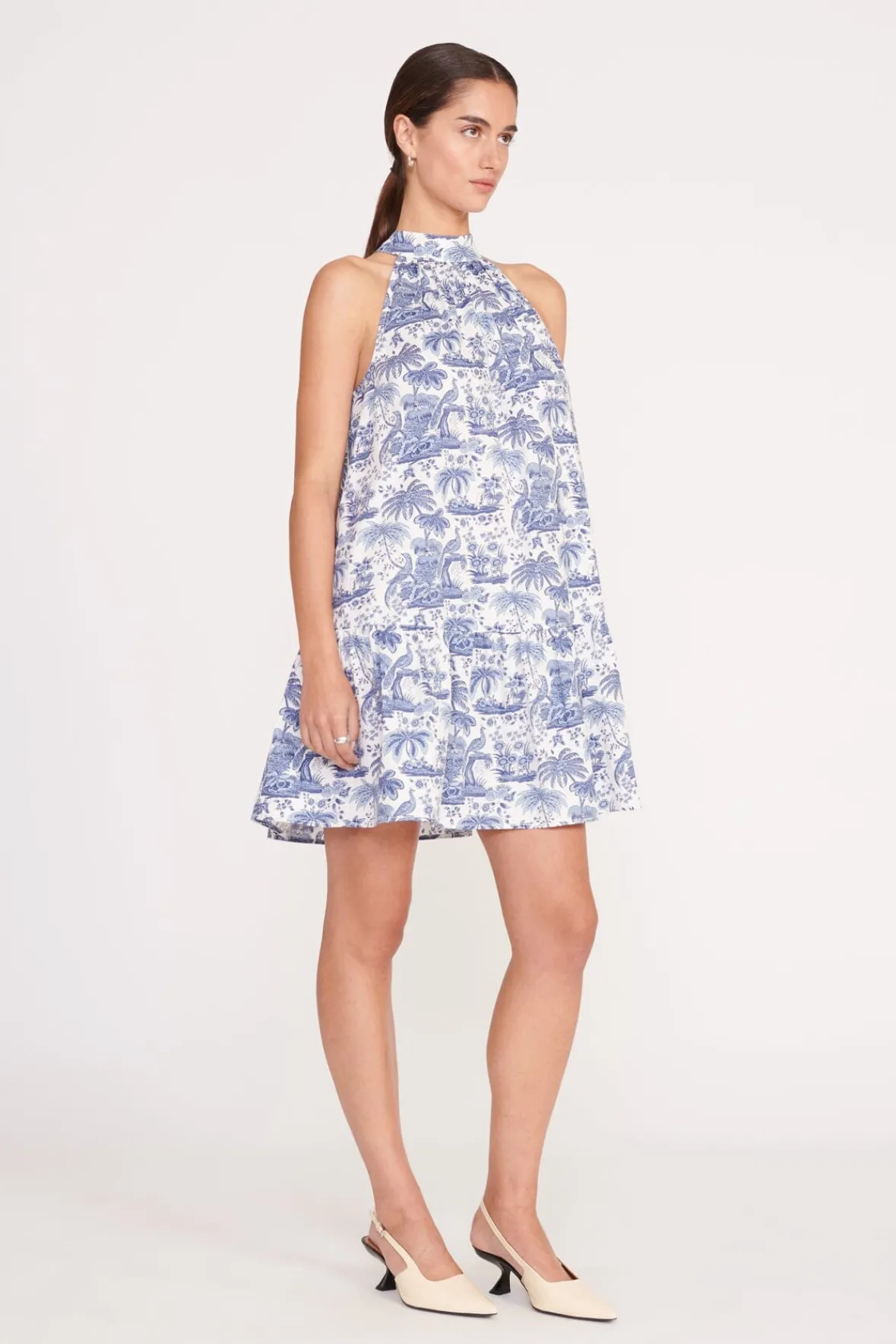 STAUD MARLOWE DRESS BLUE TOILE> Mini Dresses|Dresses
