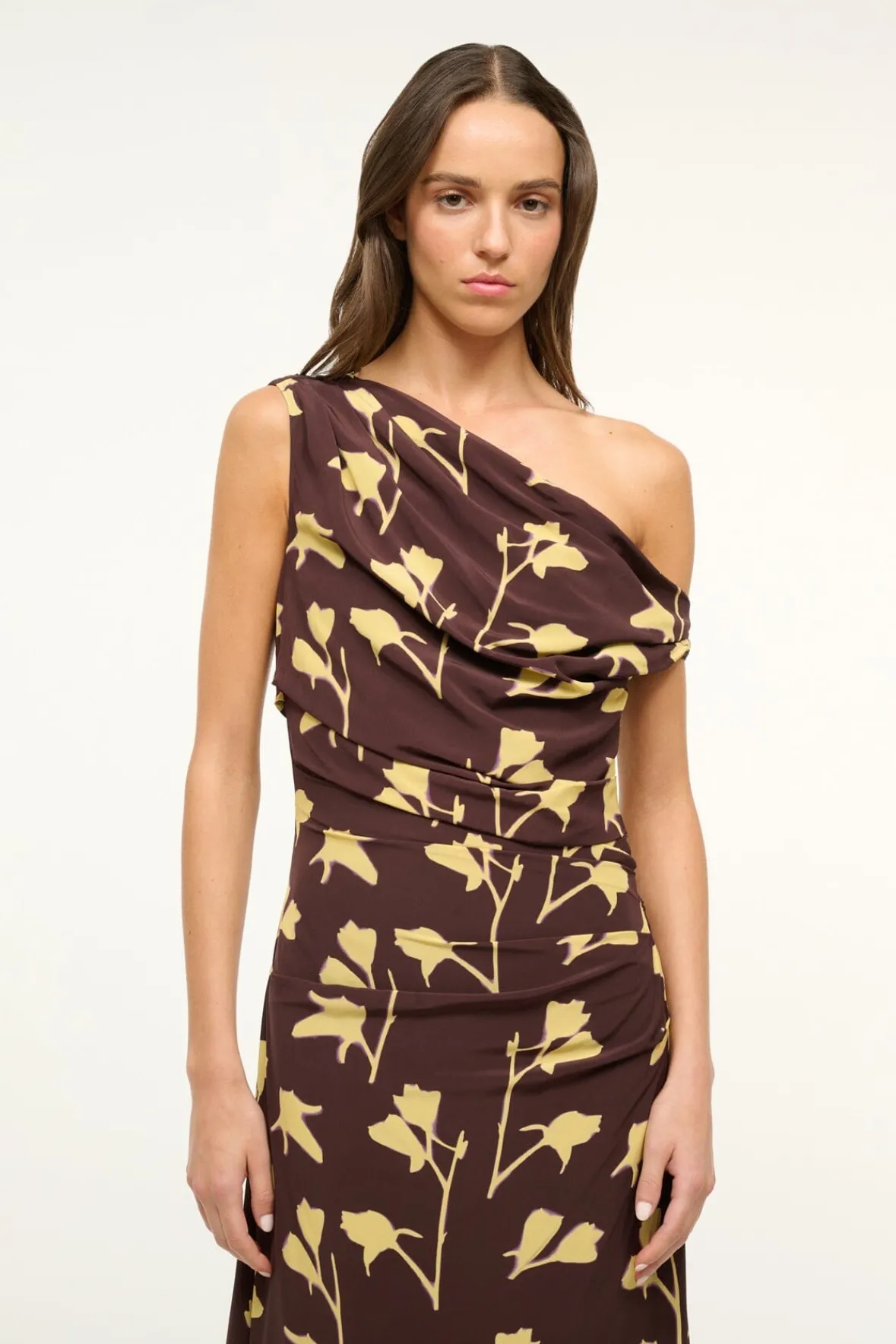 STAUD MAXI PHARE DRESS EARTH PRESSED FLORAL> The Evening Edit